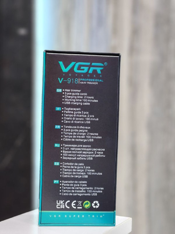 ماشین اصلاح موی سر و صورت شارژی وی جی ار مدل V-918